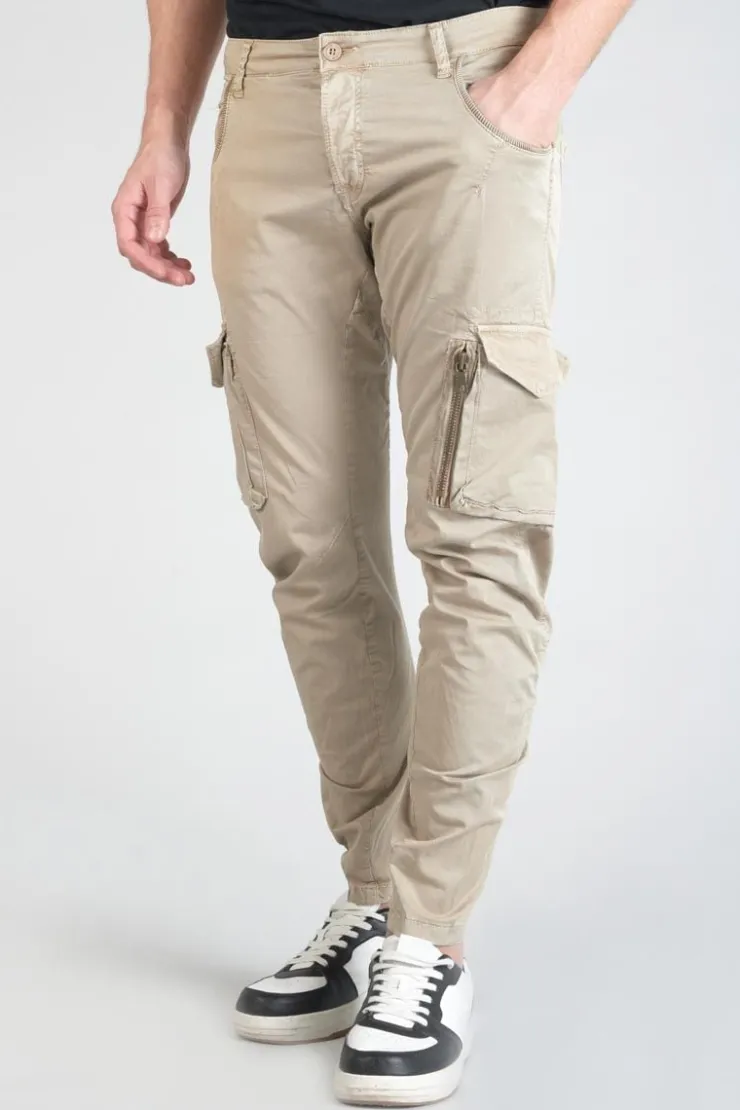 Homme Le Temps des Cerises Pantalons & Chinos-Pantalon Cargo Alban Beige