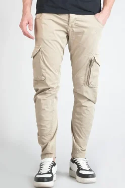 Homme Le Temps des Cerises Pantalons & Chinos-Pantalon Cargo Alban Beige