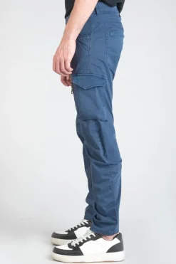 Homme Le Temps des Cerises Pantalons & Chinos-Pantalon Cargo Alban Bleu