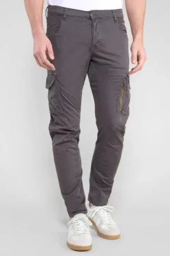 Homme Le Temps des Cerises Pantalons & Chinos-Pantalon Cargo Alban Gris