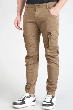 Homme Le Temps des Cerises Pantalons & Chinos-Pantalon Cargo Alban Marron