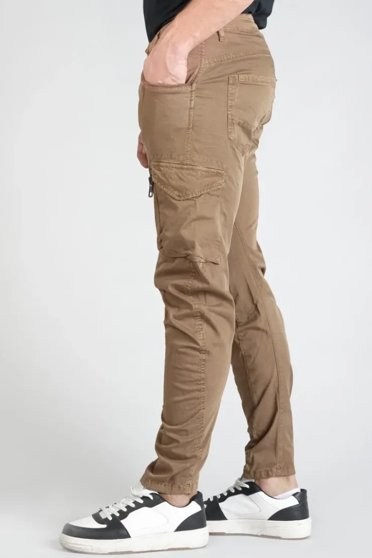 Homme Le Temps des Cerises Pantalons & Chinos-Pantalon Cargo Alban Marron