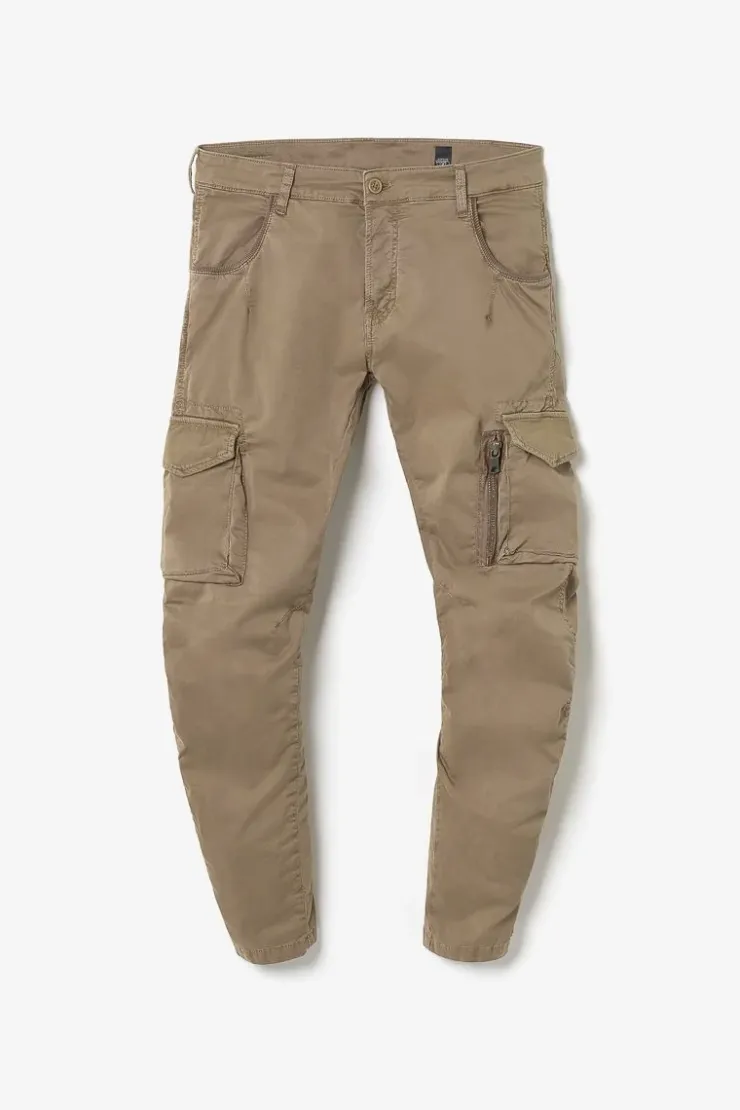 Homme Le Temps des Cerises Pantalons & Chinos-Pantalon Cargo Alban Marron