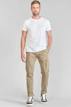 Homme Le Temps des Cerises Pantalons & Chinos-Pantalon Cargo Lakme Beige Sable