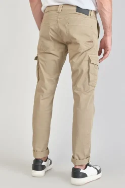 Homme Le Temps des Cerises Pantalons & Chinos-Pantalon Cargo Lakme Beige Sable