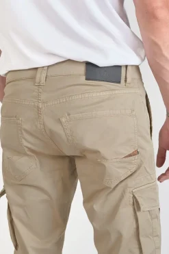 Homme Le Temps des Cerises Pantalons & Chinos-Pantalon Cargo Lakme Beige Sable
