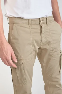 Homme Le Temps des Cerises Pantalons & Chinos-Pantalon Cargo Lakme Beige Sable
