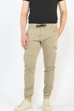 Homme Le Temps des Cerises Pantalons & Chinos-Pantalon Cargo Vedje Beige Sable