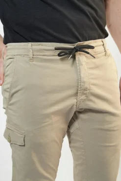 Homme Le Temps des Cerises Pantalons & Chinos-Pantalon Cargo Vedje Beige Sable