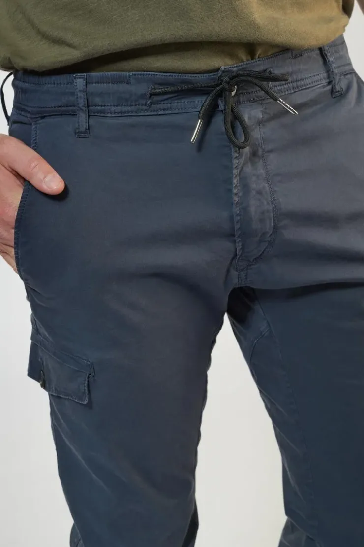 Homme Le Temps des Cerises Pantalons & Chinos-Pantalon Cargo Vedje Bleu Marine