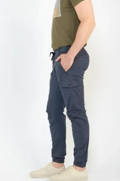 Homme Le Temps des Cerises Pantalons & Chinos-Pantalon Cargo Vedje Bleu Marine