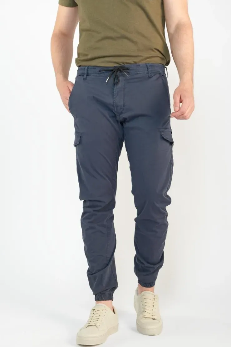 Homme Le Temps des Cerises Pantalons & Chinos-Pantalon Cargo Vedje Bleu Marine