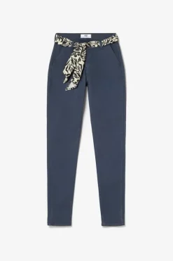 Femme Le Temps des Cerises Pantalons & Chinos-Pantalon Chino Dyli3 Bleu Nuit