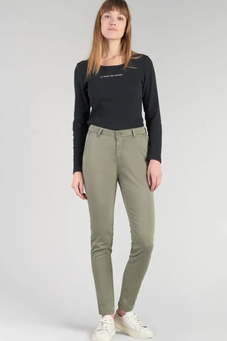 Femme Le Temps des Cerises Pantalons & Chinos-Pantalon Chino Dyli4 Kaki