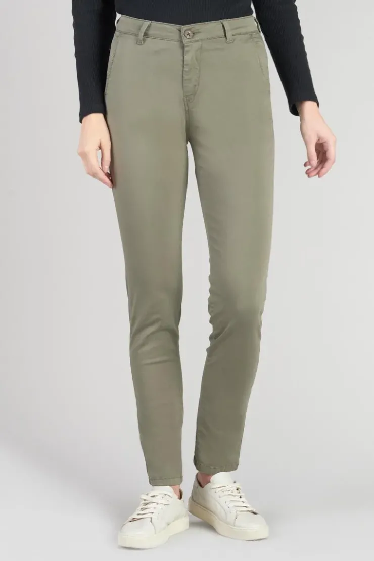 Femme Le Temps des Cerises Pantalons & Chinos-Pantalon Chino Dyli4 Kaki