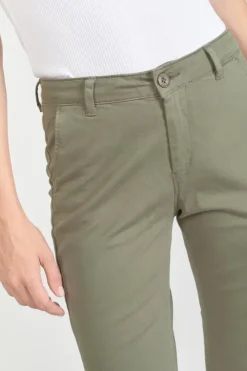 Femme Le Temps des Cerises Pantalons & Chinos-Pantalon Chino Dyli3 Kaki
