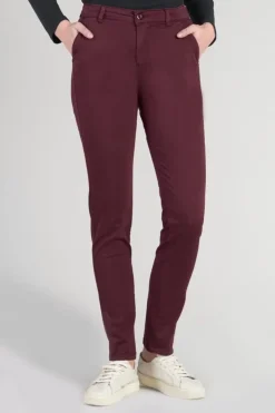 Femme Le Temps des Cerises Pantalons & Chinos-Pantalon Chino Dyli4 Lie De Vin