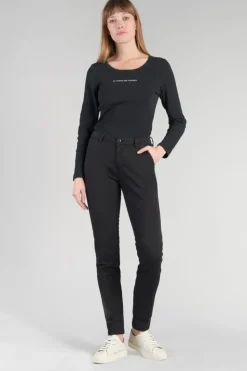 Femme Le Temps des Cerises Pantalons & Chinos-Pantalon Chino Dyli4 Noir