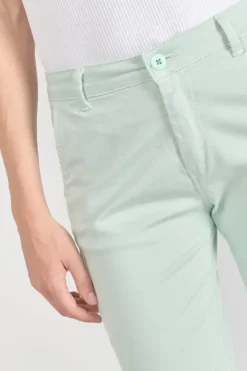 Femme Le Temps des Cerises Pantalons & Chinos-Pantalon Chino Dyli3 Vert D'Eau