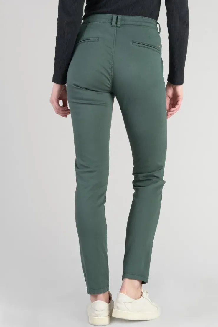 Femme Le Temps des Cerises Pantalons & Chinos-Pantalon Chino Dyli4 Vert Bouteille