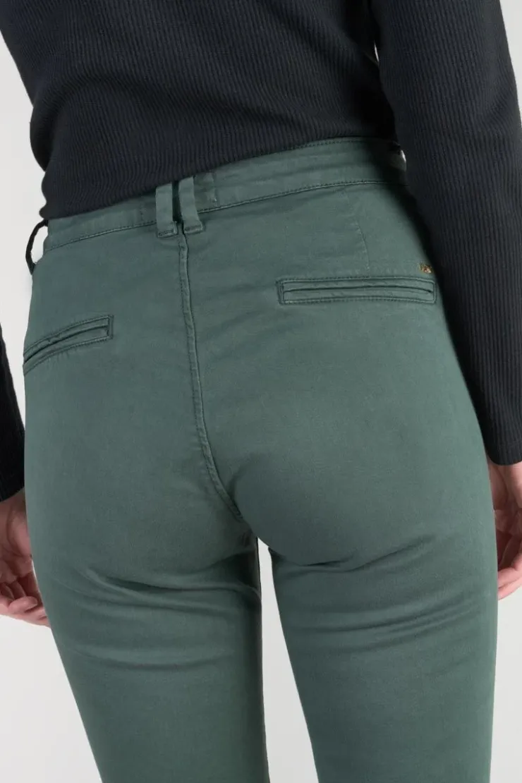 Femme Le Temps des Cerises Pantalons & Chinos-Pantalon Chino Dyli4 Vert Bouteille