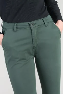 Femme Le Temps des Cerises Pantalons & Chinos-Pantalon Chino Dyli4 Vert Bouteille