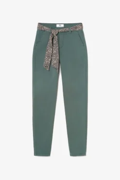 Femme Le Temps des Cerises Pantalons & Chinos-Pantalon Chino Dyli4 Vert Bouteille