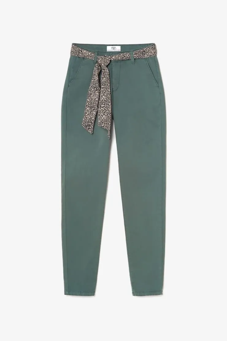 Femme Le Temps des Cerises Pantalons & Chinos-Pantalon Chino Dyli4 Vert Bouteille