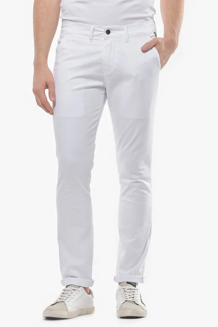 Homme Le Temps des Cerises Pantalons & Chinos-Pantalon Chino Slim Jas Blanc