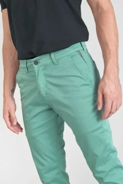 Homme Le Temps des Cerises Pantalons & Chinos-Pantalon Chino Slim Jas Vert D'Eau