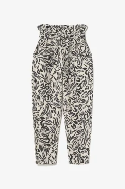 Femme Le Temps des Cerises Pantalons & Chinos-Pantalon En Lin Melange Rida A Motif Animalier