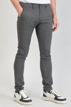 Homme Le Temps des Cerises Pantalons & Chinos-Pantalon Milo A Motif Pied De Poule Gris