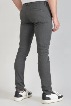 Homme Le Temps des Cerises Pantalons & Chinos-Pantalon Milo A Motif Pied De Poule Gris
