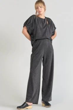 Femme Le Temps des Cerises Pantalons & Chinos-Pantalon Moretz Noir Irise