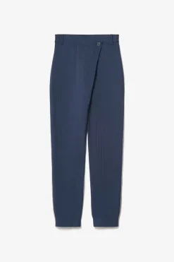 Femme Le Temps des Cerises Pantalons & Chinos-Pantalon Reydel Bleu Marine A Fermeture Asymetrique