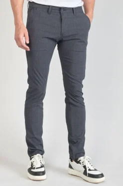 Homme Le Temps des Cerises Pantalons & Chinos-Pantalon Skunk A Carreaux Bleus
