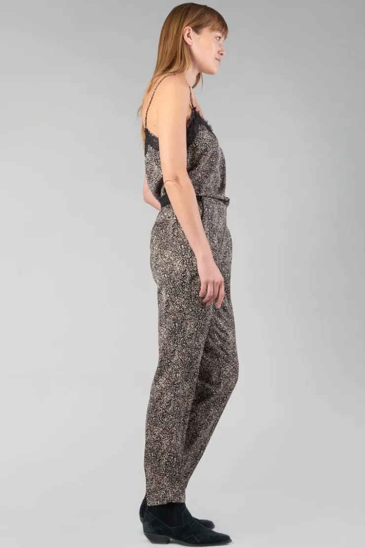 Femme Le Temps des Cerises Pantalons & Chinos-Pantalon Tage Noir A Motif