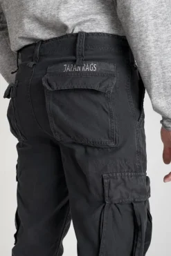 Homme Le Temps des Cerises Pantalons & Chinos-Pantalon Treillis Mirado Noir