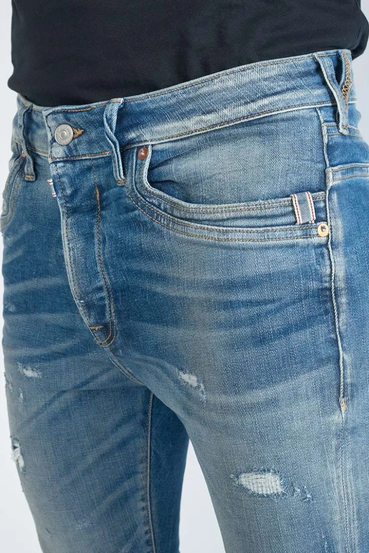 Homme Le Temps des Cerises Coupe Tapered-Perier 900/16 Tapered 7/8Eme Jeans Destroy Vintage Bleu N°4