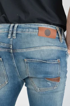 Homme Le Temps des Cerises Coupe Tapered-Perier 900/16 Tapered 7/8Eme Jeans Destroy Vintage Bleu N°4