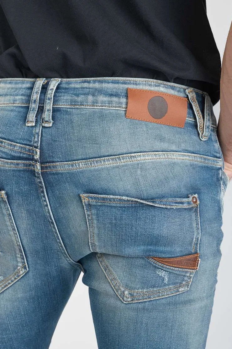 Homme Le Temps des Cerises Coupe Tapered-Perier 900/16 Tapered 7/8Eme Jeans Destroy Vintage Bleu N°4