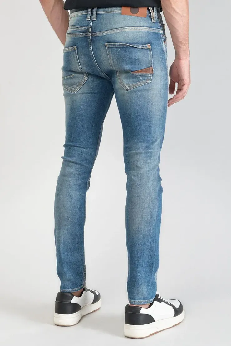 Homme Le Temps des Cerises Coupe Tapered-Perier 900/16 Tapered 7/8Eme Jeans Destroy Vintage Bleu N°4