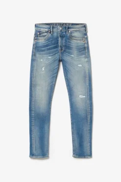 Homme Le Temps des Cerises Coupe Tapered-Perier 900/16 Tapered 7/8Eme Jeans Destroy Vintage Bleu N°4