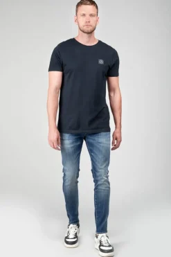 Homme Le Temps des Cerises Coupe Skinny-Picpus Power Skinny 7/8Eme Jeans Destroy Bleu N°2