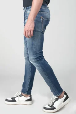 Homme Le Temps des Cerises Coupe Skinny-Picpus Power Skinny 7/8Eme Jeans Destroy Bleu N°2