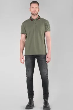 Homme Le Temps des Cerises T-Shirts & Polos-Polo Arel Kaki