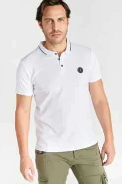 Homme Le Temps des Cerises T-Shirts & Polos-Polo Aron Blanc