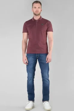 Homme Le Temps des Cerises T-Shirts & Polos-Polo Aron Lie De Vin
