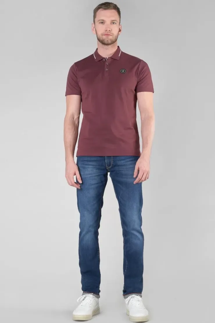 Homme Le Temps des Cerises T-Shirts & Polos-Polo Aron Lie De Vin