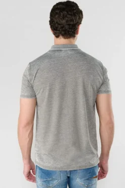 Homme Le Temps des Cerises T-Shirts & Polos-Polo Brety Kaki Gris Chine
